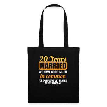 We have a lot in common 20th wedding anniversary - Tote Bag - black - Front