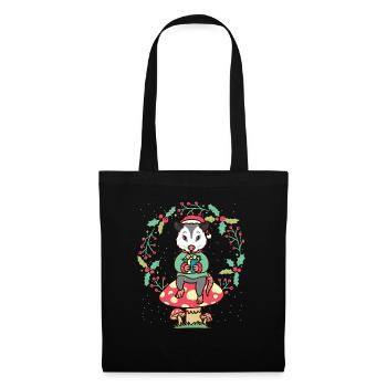 opossum on mushroom opossum rodent christmas - Tote Bag - black - Front
