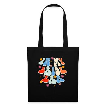 Groovy Bride Bachelorette Bridal Shower - Sac en tissu - noir - Devant