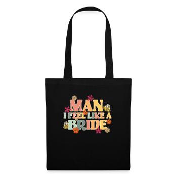 Groovy Bride Bachelorette Bridal Shower - Sac en tissu - noir - Devant