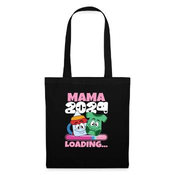 Mama 2024 werdende Mutter Schwangerschaft - Stoffbeutel - Schwarz - Vorne
