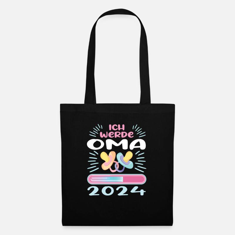 Oma 2024 werdende Oma 2024 Loading - Stoffbeutel - Schwarz