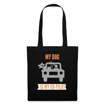 Hund ist mein Co-Pilot - Stoffbeutel - Schwarz - Vorne