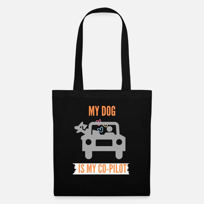 Hund ist mein Co-Pilot - Stoffbeutel - Schwarz