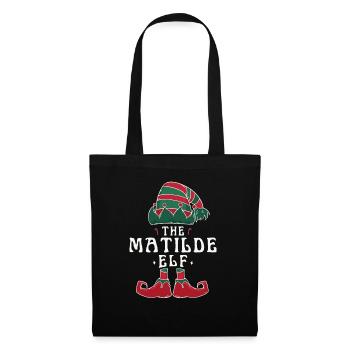Matilde Elf famille assortie groupe Noël maman - Sac en tissu - noir - Devant