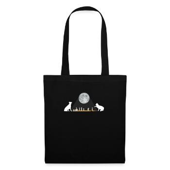 Funny Chess Player Board Game Coach Dog - Tote Bag - black - Front
