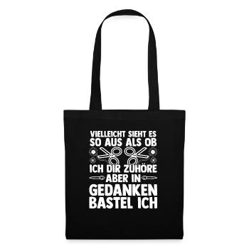 Bastler Basteln - Stoffbeutel - Schwarz - Vorne