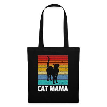 Maman chat - Sac en tissu - noir - Devant