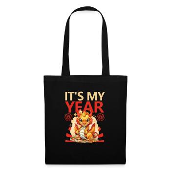 Year Of The Dragon Happy Chinese New Year 2024 - Stoffbeutel - Schwarz - Vorne