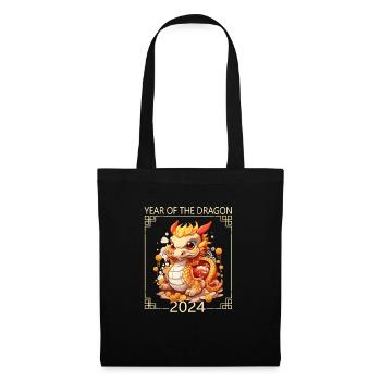 Year Of The Dragon Happy Chinese New Year 2024 - Stoffbeutel - Schwarz - Vorne