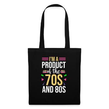 Girl Boy Kids 70s 80s 90s Disco Costume Outfit - Tote Bag - black - Front