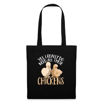 Seidenhuhn Poulet soyeux - Sac en tissu - noir - Devant