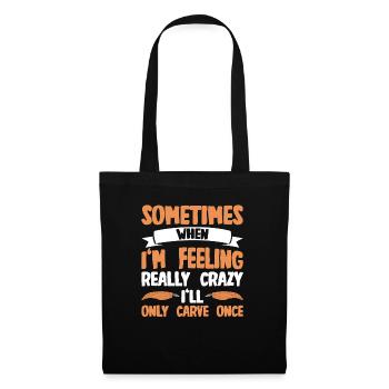 Wood Shining Wood Carving - Tote Bag - black - Front