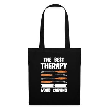 Wood Shining Wood Carving - Tote Bag - black - Front