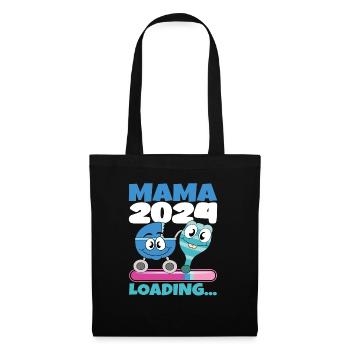 Mama 2024 werdende Mutter Schwangerschaft - Stoffbeutel - Schwarz - Vorne