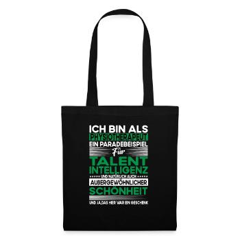 Physiotherapeut Bescheiden - Lustiger Spruch - Stoffbeutel - Schwarz - Vorne
