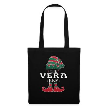 Vera Elf Family Matching Group Christmas Dad Mom - Tote Bag - black - Front