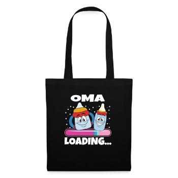 Oma 2024 werdende Oma 2024 Loading - Stoffbeutel - Schwarz - Vorne