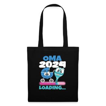 Oma 2024 werdende Oma 2024 Loading - Stoffbeutel - Schwarz - Vorne