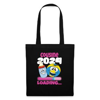 Cousine werden Cousine 2024 - Stoffbeutel - Schwarz - Vorne