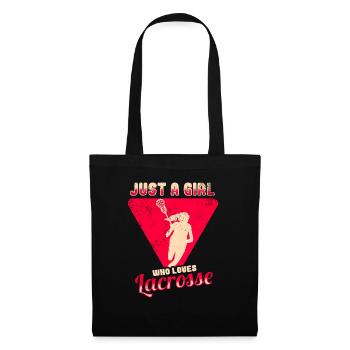 Lacrosse Stick Lax Girl Spieler Mom Torwartfrauen - Stoffbeutel - Schwarz - Vorne