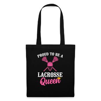 Lacrosse Stick Lax Girl Spieler Mom Torwartfrauen - Stoffbeutel - Schwarz - Vorne