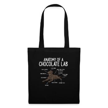 Chocolate Labrador Retriever Hund - Stoffbeutel - Schwarz - Vorne