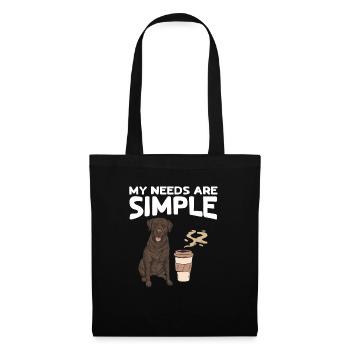 Chocolate Labrador Retriever Hund - Stoffbeutel - Schwarz - Vorne