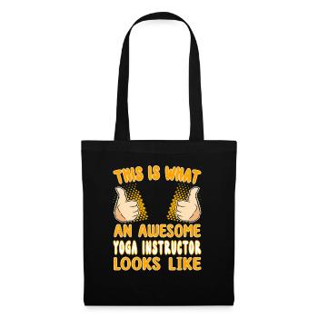 This is what an awesome yoga instructor looks like - Tote Bag - black - Front