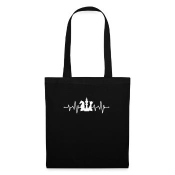 Chess Pieces Heartbeat - Tote Bag - black - Front