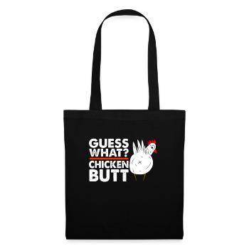 Drôle Devinez quoi ? Cul de poulet ! - Sac en tissu - noir - Devant