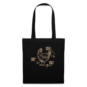 Drôle Devinez quoi ? Cul de poulet ! - Sac en tissu - noir - Devant