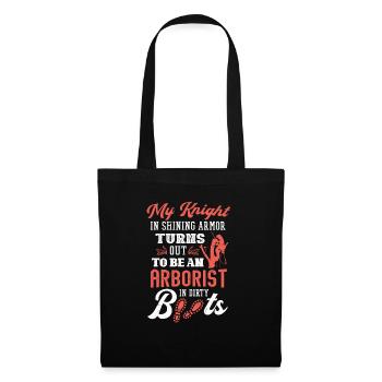 Bûcheron tronçonneuse arboriste - Sac en tissu - noir - Devant