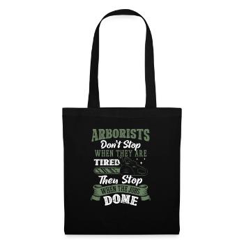 Bûcheron tronçonneuse arboriste - Sac en tissu - noir - Devant