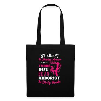 Bûcheron tronçonneuse arboriste - Sac en tissu - noir - Devant