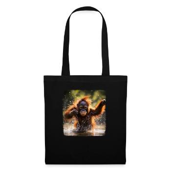 Orangs-outans réalistes Orangs-outans - Sac en tissu - noir - Devant