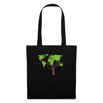 Bûcheron tronçonneuse arboriste - Sac en tissu - noir - Devant