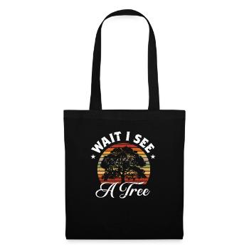Bûcheron tronçonneuse arboriste - Sac en tissu - noir - Devant