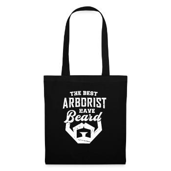 Bûcheron tronçonneuse arboriste - Sac en tissu - noir - Devant