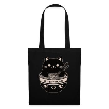 Ramen Powered Cat , classic - Tote Bag - black - Front