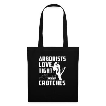 Bûcheron tronçonneuse arboriste - Sac en tissu - noir - Devant