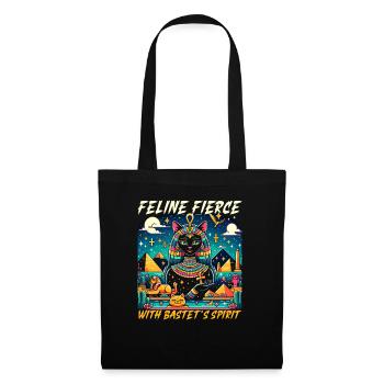 Bastet Déesse égyptienne Égypte Pyramide Égypte - Sac en tissu - noir - Devant