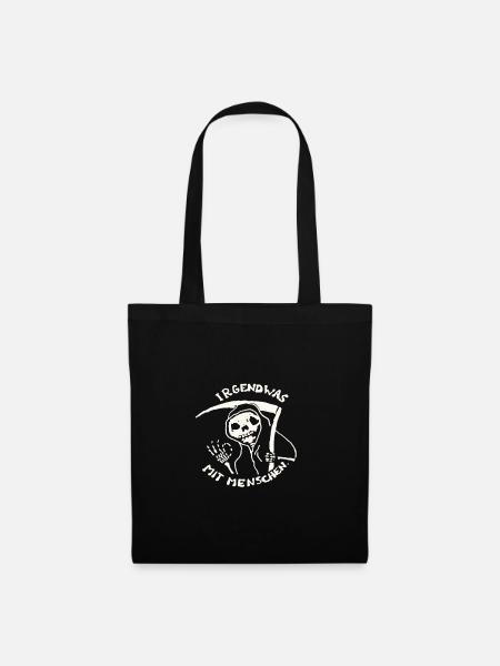 lustiger Spruch Skull Schädel Erzieher Geschenk - Stoffbeutel - Schwarz