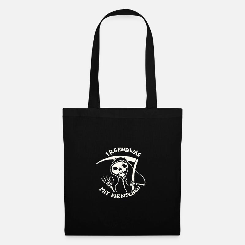 lustiger Spruch Skull Schädel Erzieher Geschenk - Stoffbeutel - Schwarz