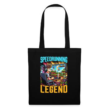Speedrunning Video Game Player Gamer Gaming - Tote Bag - black - Front