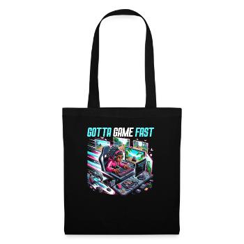 Speedrunning Video Game Player Gamer Gaming - Tote Bag - black - Front