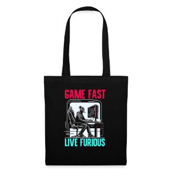 Speedrunning Joueur de jeux vidéo Gamer Gaming - Sac en tissu - noir - Devant