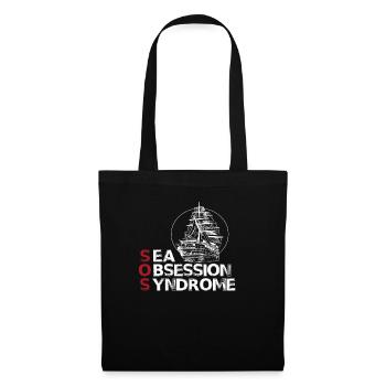 vintage voile hobby marin casquette capitaine - Sac en tissu - noir - Devant