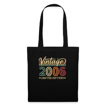 Vintage 2006 rétro cadeau d’anniversaire - Sac en tissu - noir - Devant