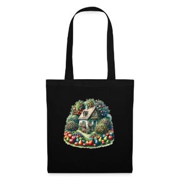 Maison de campagne idyllique entourée de vergers - Sac en tissu - noir - Devant